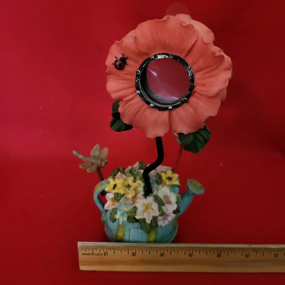 Musical Box Picture Frame Ceramic Flowers Watering Can Ladybug Rotating